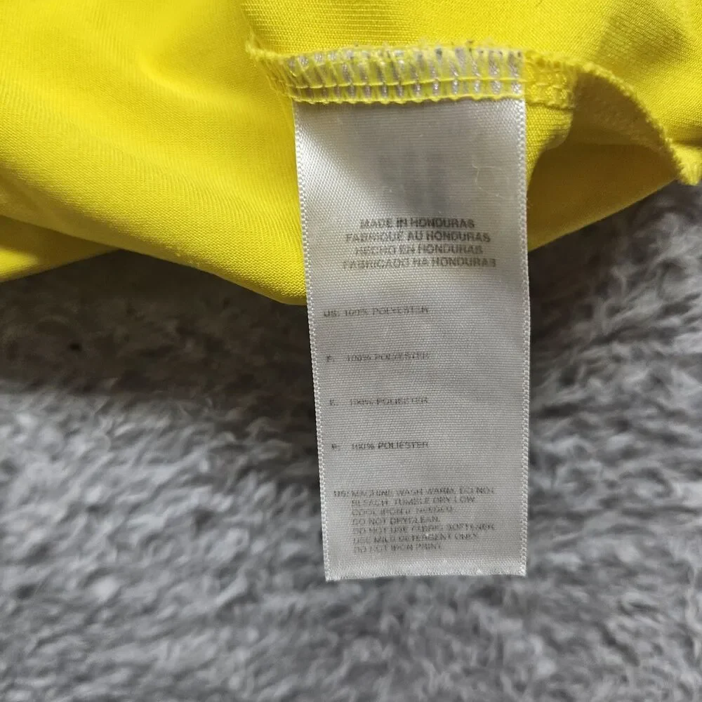 Adidas Climalite Mens Yellow Shirt Size Medium Athletic Sports Workout Running